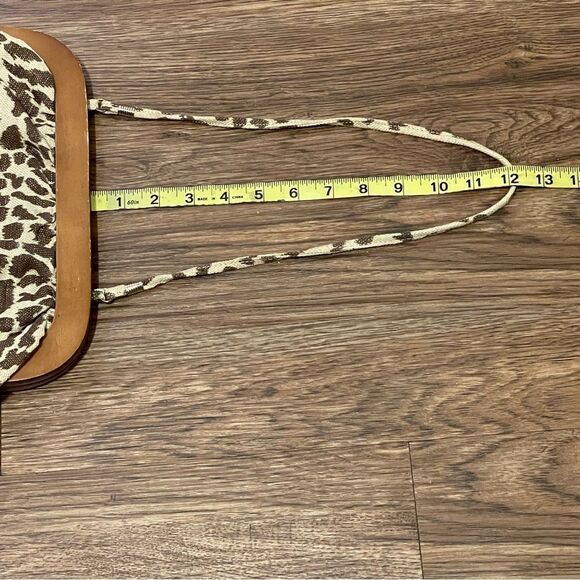 Vintage Sondra Robert’s Animal Print Crossbody or Shoulder Bag Purse Cream Brown - Picture 13 of 14